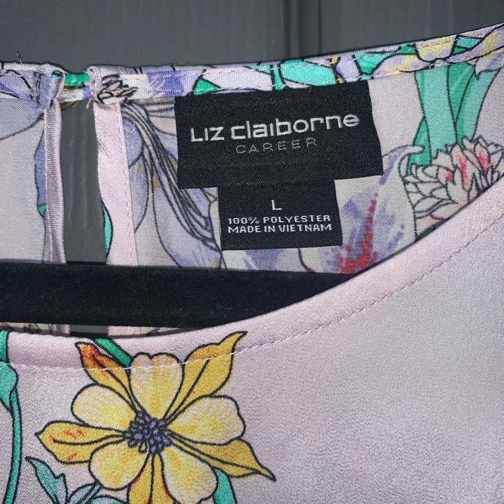 Liz Claiborne Multicolor Floral Blouse - Picture 2 of 6